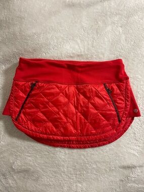 Lululemon Red Quilted Hot Cheeks Skirt